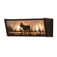 Meyda Lighting Moose Creek 16" 2-Light Timeless Bronze Vanity Light With Silver Mica Shade Glass