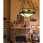 Meyda Lighting Moose Creek 17"Sq 6-Light Semi-flush Mount Light With Multi-Colored Shade Glass