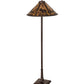 Meyda Lighting Moose Creek 65" 2-Light Mahogany Bronze Floor Lamp With Amber Mica Shade Glass