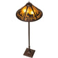 Meyda Lighting Moose Creek 65" 2-Light Mahogany Bronze Floor Lamp With Amber Mica Shade Glass