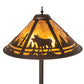 Meyda Lighting Moose Creek 65" 2-Light Mahogany Bronze Floor Lamp With Amber Mica Shade Glass