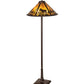 Meyda Lighting Moose Creek 65" 2-Light Mahogany Bronze Floor Lamp With Amber Mica Shade Glass