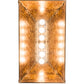 Meyda Lighting Moose & Elk 17" 6-Light Antique Copper Island Pendant Light With Amber Mica Shade Glass