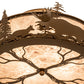 Meyda Lighting Moose & Fox 24" 4-Light Fawn Brown Flush Mount Light With Silver Mica Shade Glass