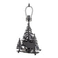 Meyda Lighting Moose On The Loose 21" Black Table Lamp With Silver Mica Shade Glass