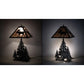 Meyda Lighting Moose On The Loose 21" Black Table Lamp With Silver Mica Shade Glass
