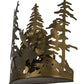 Meyda Lighting Moose Through the Trees 11" Antique Copper Wall Sconce