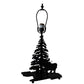 Meyda Lighting Moose Through the Trees 13" 2-Light Textured Black Table Lamp Base With Lighted Base