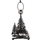 Meyda Lighting Moose Through the Trees 21" 2-Light Oil Rubbed Bronze Table Lamp With Honey Amber Art Shade Glass and Lighted Base