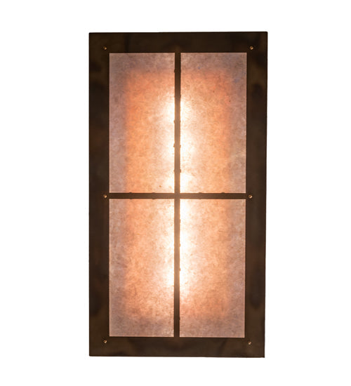 Meyda Lighting Moose Through the Trees 36" 6-Light Dark Burnished Antique Copper Island Pendant Light With Multi-Colored Shade Glass
