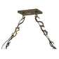 Meyda Lighting Moose Through the Trees 61" 9-Light Antique Copper Island Pendant Light With Silver Mica Shade Glass