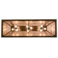 Meyda Lighting Moose Through the Trees 61" 9-Light Antique Copper Island Pendant Light With Silver Mica Shade Glass