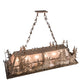 Meyda Lighting Moose Through the Trees 72" 12-Light Antique Copper Island Pendant Light With Silver Mica Shade Glass