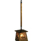 Meyda Lighting Moose at Dawn 10" Antique Copper Pendant Light With Silver Mica Shade Glass