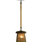 Meyda Lighting Moose at Dawn 10" Antique Copper Pendant Light With Silver Mica Shade Glass