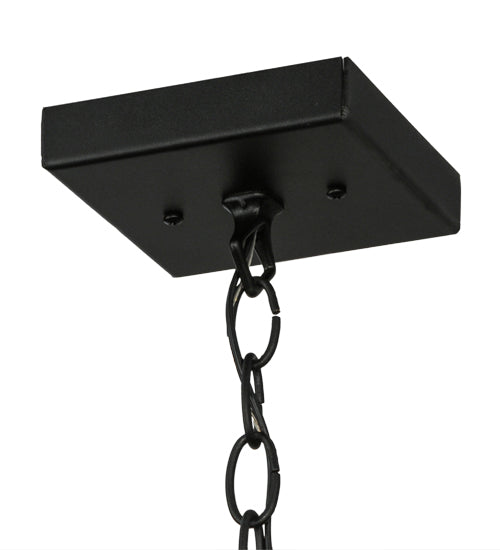 Meyda Lighting Moose at Dawn 10" Textured Black Mini Pendant Light With Beige Art Shade Glass