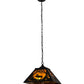 Meyda Lighting Moose at Dawn 22" 2-Light Textured Black Pendant Light With Amber Mica Shade Glass