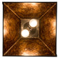 Meyda Lighting Moose at Dawn 22" 2-Light Timeless Bronze Pendant Light With Amber Mica Shade Glass