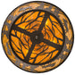 Meyda Lighting Moose at Dawn 22" 4-Light Oil Rubbed Bronze Flush Mount Light With Amber Mica Shade Glass