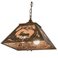 Meyda Lighting Moose at Dawn 23" 2-Light Antique Copper Pendant Light With Silver Mica Shade Glass