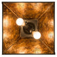 Meyda Lighting Moose at Dawn 23" 2-Light Oil Rubbed Bronze Pendant Light With Amber Mica Shade Glass