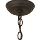 Meyda Lighting Moose at Dawn 23" 2-Light Oil Rubbed Bronze Pendant Light With Amber Mica Shade Glass
