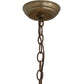 Meyda Lighting Moose at Dawn 23" 3-Light Light Burnished Brass Tint Pendant Light With Beige Art Shade Glass