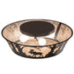 Meyda Lighting Moose at Dawn 23" 4-Light Textured Black Flush Mount Light With Silver Mica Shade Glass