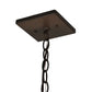 Meyda Lighting Moose at Dawn 48" Cafe Noir Mini Pendant Light With Silver Mica Shade Glass