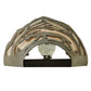 Meyda Lighting Moose at Dawn 8" Antique Copper Left Wall Sconce With Silver Mica Shade Glass