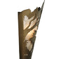 Meyda Lighting Moose at Dawn 8" Antique Copper Left Wall Sconce With Silver Mica Shade Glass