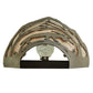 Meyda Lighting Moose at Dawn 8" Antique Copper Right Wall Sconce With Silver Mica Shade Glass