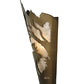 Meyda Lighting Moose at Dawn 8" Antique Copper Right Wall Sconce With Silver Mica Shade Glass