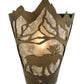 Meyda Lighting Moose at Dawn 8" Antique Copper Right Wall Sconce With Silver Mica Shade Glass