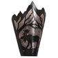 Meyda Lighting Moose at Dawn 8" Timeless Bronze Left Wall Sconce With Silver Mica Shade Glass
