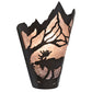 Meyda Lighting Moose at Dawn 8" Timeless Bronze Left Wall Sconce With Silver Mica Shade Glass