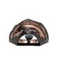 Meyda Lighting Moose at Dawn 8" Timeless Bronze Left Wall Sconce With Silver Mica Shade Glass