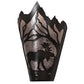 Meyda Lighting Moose at Dawn 8" Timeless Bronze Right Wall Sconce With Silver Mica Shade Glass
