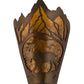 Meyda Lighting Moose at Dawn 9" Antique Copper Left Wall Sconce With Amber Mica Shade Glass