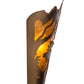 Meyda Lighting Moose at Dawn 9" Antique Copper Left Wall Sconce With Amber Mica Shade Glass