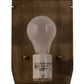 Meyda Lighting Moose at Dawn 9" Antique Copper Left Wall Sconce With Amber Mica Shade Glass