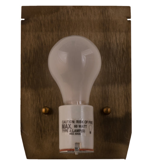 Meyda Lighting Moose at Dawn 9" Antique Copper Left Wall Sconce With Amber Mica Shade Glass