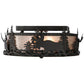 Meyda Lighting Moose at Dusk 17" 2-Light Oil Rubbed Bronze Flush Mount Light With Silver Mica Shade Glass