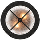 Meyda Lighting Moose at Dusk 17" 2-Light Oil Rubbed Bronze Flush Mount Light With Silver Mica Shade Glass