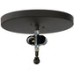 Meyda Lighting Moose at Dusk 17" 2-Light Oil Rubbed Bronze Flush Mount Light With Silver Mica Shade Glass