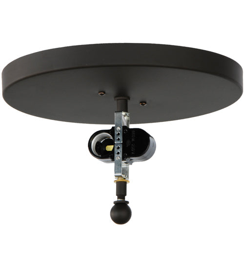 Meyda Lighting Moose at Dusk 17" 2-Light Oil Rubbed Bronze Flush Mount Light With Silver Mica Shade Glass
