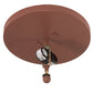 Meyda Lighting Moose at Dusk 18" 2-Light Rust Flush Mount Light With Beige Art Shade Glass