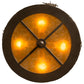 Meyda Lighting Moose at Dusk 18" 4-Light Oil Rubbed Bronze Semi-flush Mount Light With Amber Mica Shade Glass