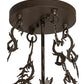 Meyda Lighting Moose at Dusk 18" 4-Light Oil Rubbed Bronze Semi-flush Mount Light With Amber Mica Shade Glass