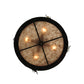 Meyda Lighting Moose at Dusk 23" 4-Light Light Burnished Antique Copper Inverted Pendant Light With Silver Mica Shade Glass